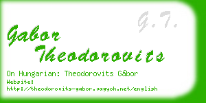 gabor theodorovits business card