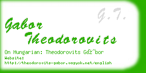 gabor theodorovits business card